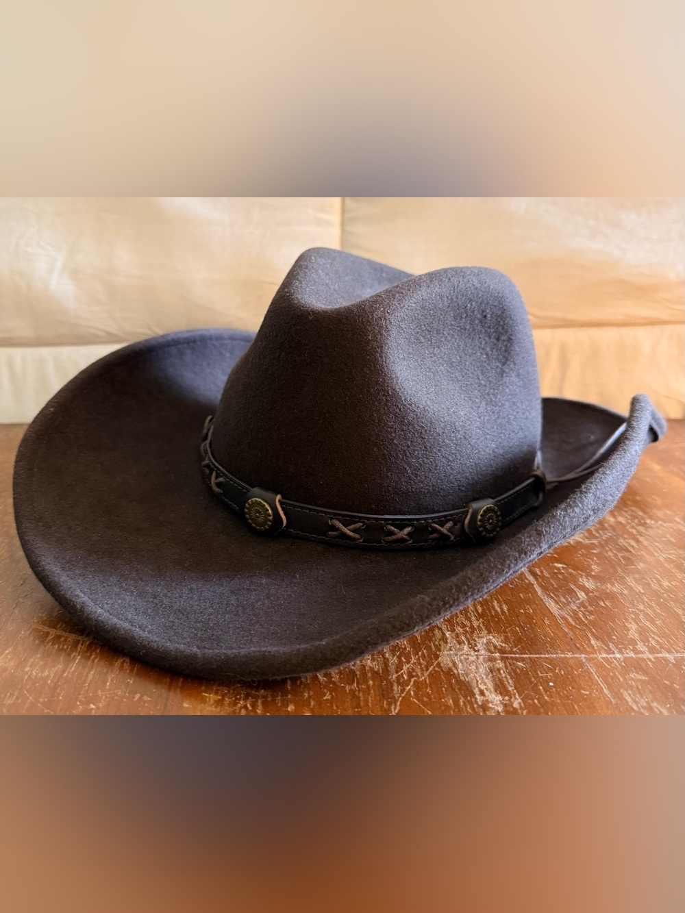 Twister Dakota 100% wool brown cowboy hat rancher western wear men’s womens med